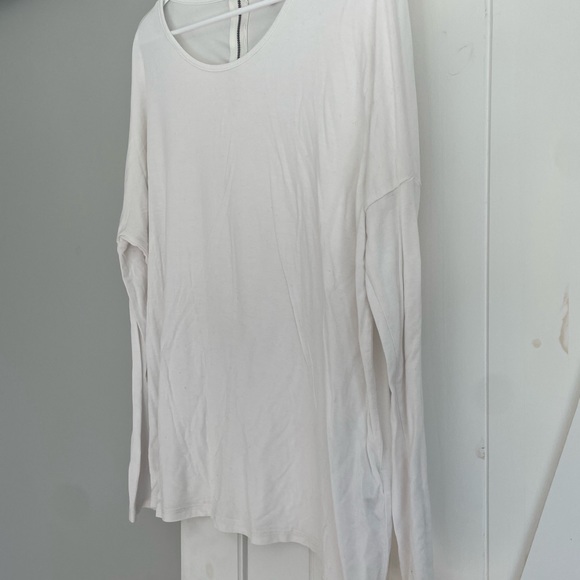 Forever21 White Long Sleeve Shirt with Zipper Back - Picture 3 of 5